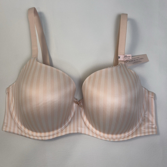 Victoria’s Secret Body By Victoria Bra Sz.38DDD Full Coverage Iconic Stripe NWT - Picture 1 of 8